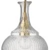 Jamie Young Olive Carafe Pendant In Clear Glass With Brass All Lighting