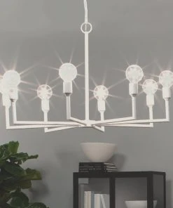 Jamie Young Park Chandelier In White Gesso
