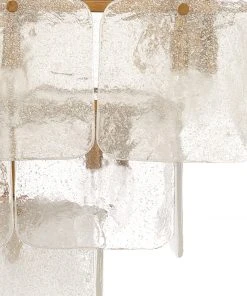 Jamie Young Perignon Three Tier Chandelier In Melted Ice Glass And Antique Brass 9 Jamie Young Perignon Three Tier Chandelier In Melted Ice Glass And Antique Brass