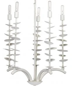 Jamie Young Petals Chandelier In White Gesso