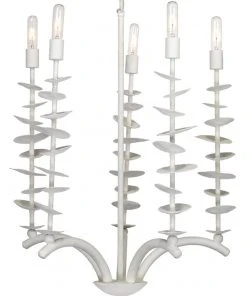 Jamie Young Petals Chandelier In White Gesso