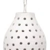 All Lighting Jamie Young Medium Porous Pendant In Textured Matte White Ceramic