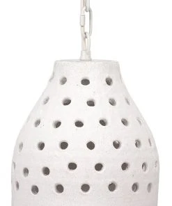 All Lighting Jamie Young Medium Porous Pendant In Textured Matte White Ceramic