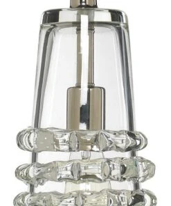 Jamie Young Long Ribbon Pendant In Clear Glass