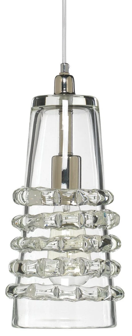 Jamie Young Long Ribbon Pendant In Clear Glass 3 Jamie Young Long Ribbon Pendant In Clear Glass