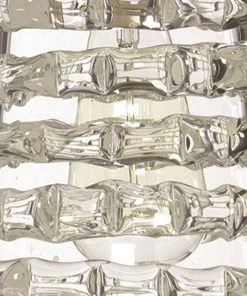 Jamie Young Long Ribbon Pendant In Clear Glass