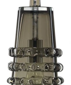 All Lighting Jamie Young Long Ribbon Pendant In Taupe Glass