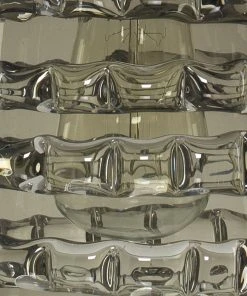 All Lighting Jamie Young Long Ribbon Pendant In Taupe Glass