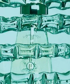 All Lighting Jamie Young Small Ribbon Pendant In Lake Blue Glass