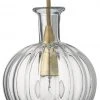 Jamie Young Sophia Carafe Pendant In Clear Glass With Brass Hardware 2 Jamie Young Sophia Carafe Pendant In Clear Glass With Brass Hardware