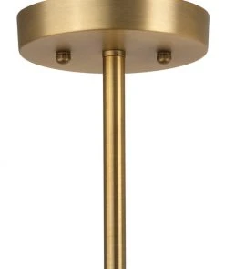 Jamie Young Tear Drop Three Arm Chandelier In Clear Glass & Soft Antique Brass All Lighting