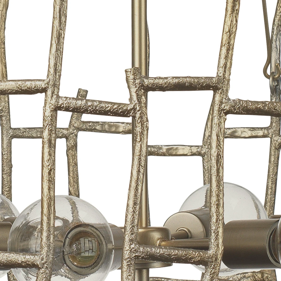 Jamie Young Ulysses Chandelier In Champagne Leaf Metal 6 Jamie Young Ulysses Chandelier In Champagne Leaf Metal