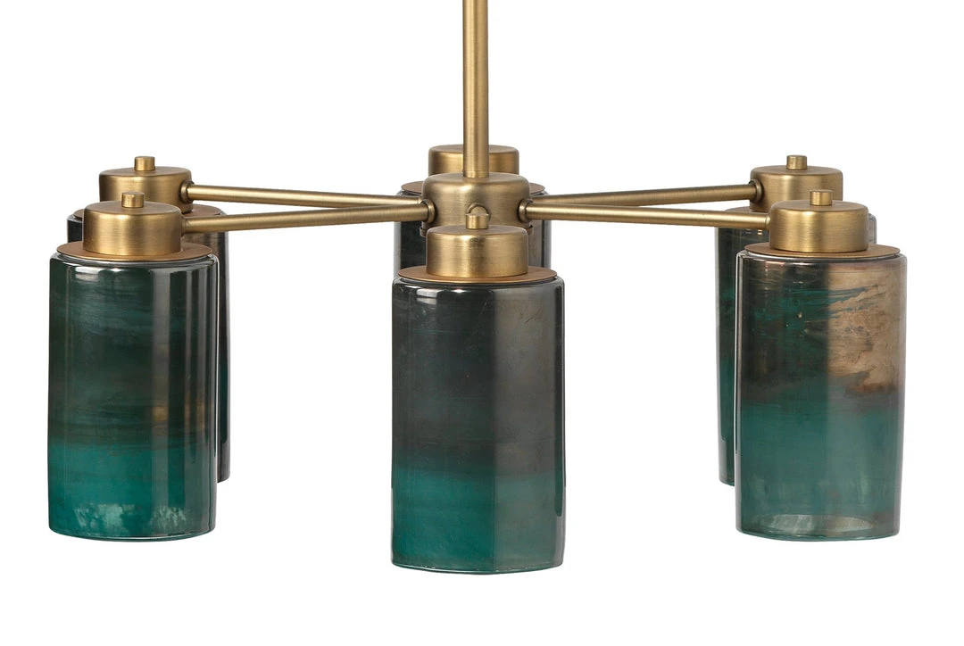 Jamie Young Vapor Chandelier In Antique Brass & Vapor Glass 3 Jamie Young Vapor Chandelier In Antique Brass & Vapor Glass