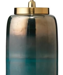 Jamie Young Medium Vapor Pendant In Aqua Metallic Glass All Lighting