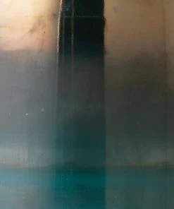 Jamie Young Medium Vapor Pendant In Aqua Metallic Glass All Lighting