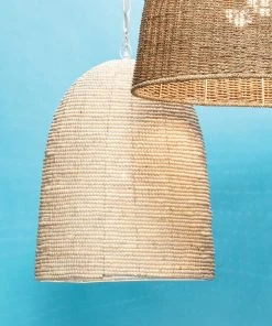 Jamie Young Waterfront Pendant In Off White Wood Beads