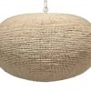 All Lighting Jamie Young Whirlpool Pendant In Off White Wood Beads