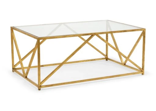LIVING ROOM Chelsea House Glass Top Harlequin Coffee Table