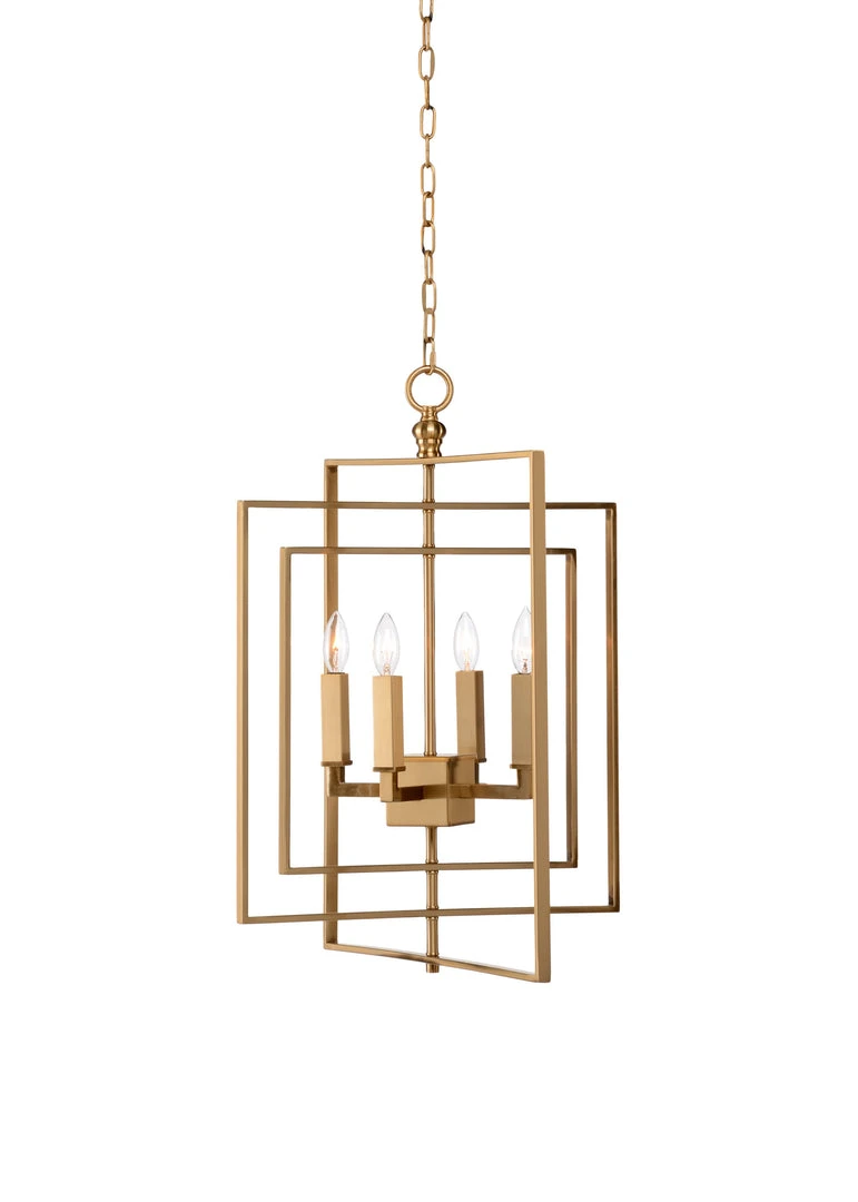 Chelsea House Cube Chandelier - Gold (Small) 3 Chelsea House Cube Chandelier - Gold (Small)