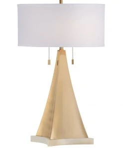 Chelsea House Pyramid Brass Lamp Table Lamps
