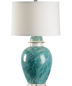 Chelsea House Green Marblized Lamp