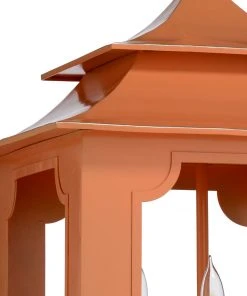 Chelsea House Tole Pagoda Lantern - Peach