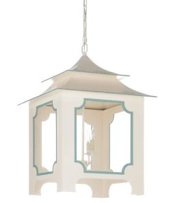 Chelsea House Tole Pagoda Lantern - Cream All Lighting