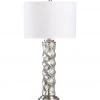 Chelsea House Silver Glass Column Lamp Table Lamps