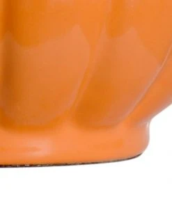 Chelsea House Orange Ribbed Vase Lamp