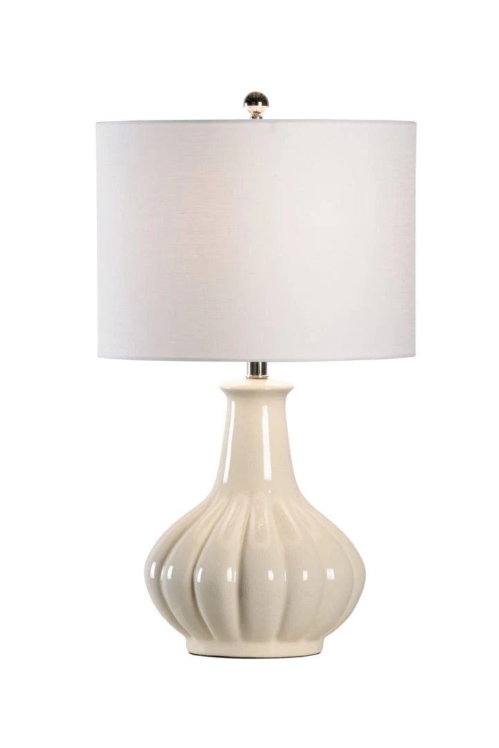 Chelsea House Cream Ribbed Vase Lamp 3 Chelsea House Cream Ribbed Vase Lamp