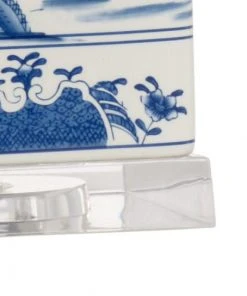 Chelsea House Square Blue And White Lamp
