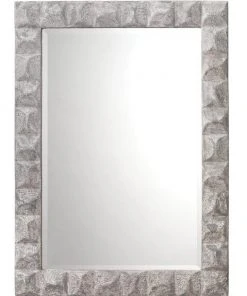 Jamie Young Astor Mirror In Grey Plaster