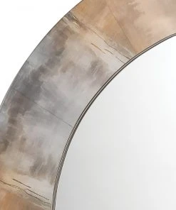 Jamie Young Cloudscape Mirror In Taupe & Slate Lacquer