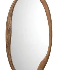 DECOR Jamie Young Organic Oval Mirror In Natural Wood