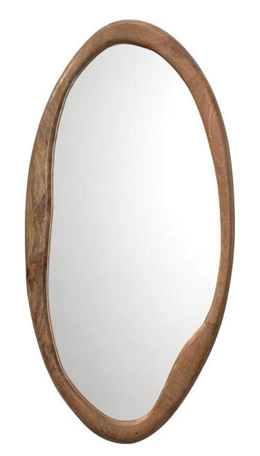DECOR Jamie Young Organic Oval Mirror In Natural Wood 3 DECOR Jamie Young Organic Oval Mirror In Natural Wood