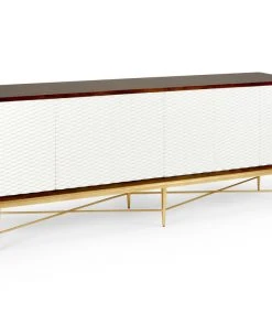 Chelsea House James Walnut/ White Sideboard Media Consoles & TV Stands