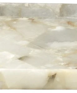 Jamie Young Antonia Large Tray In Alabaster
