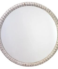 DECOR Jamie Young Audrey Beaded Mirror In White Wood