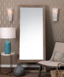 DECOR Jamie Young Austere Leaning Floor Mirror In Grey Washed Wood 7 DECOR Jamie Young Austere Leaning Floor Mirror In Grey Washed Wood