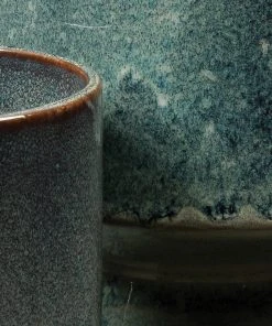 DECOR Jamie Young Berkeley Pots In Blue Ceramic (set Of 3)