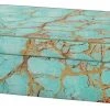 Jamie Young Rectangle Box In Turquoise Pebble DECOR