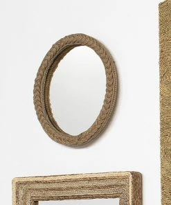 Jamie Young Braided Round Mirror In Jute DECOR