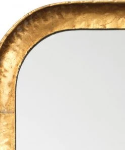 DECOR Jamie Young Capital Rectangle Mirror In Gold Leaf Metal