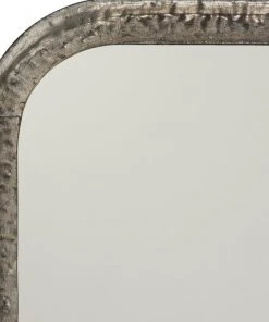 DECOR Jamie Young Capital Mirror In Silver Leaf Metal