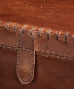 Jamie Young Chester Box In Tobacco Leather DECOR