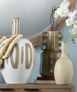 DECOR Jamie Young Circus Vase In Latte Ceramic