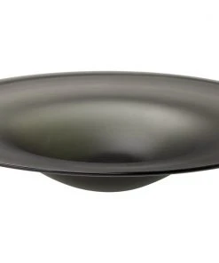 DECOR Jamie Young Cordelia Hand Blown Glass Plate In Matte Grey Glass