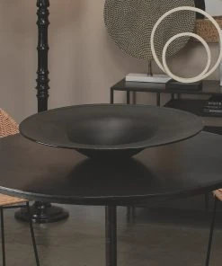 DECOR Jamie Young Cordelia Hand Blown Glass Plate In Matte Grey Glass