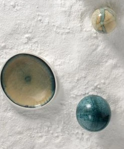 DECOR Jamie Young Cosmos Glass Balls In Indigo Swirl Glass