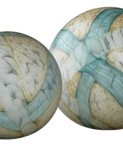 Jamie Young Cosmos Glass Balls In Pale Blue Glass DECOR